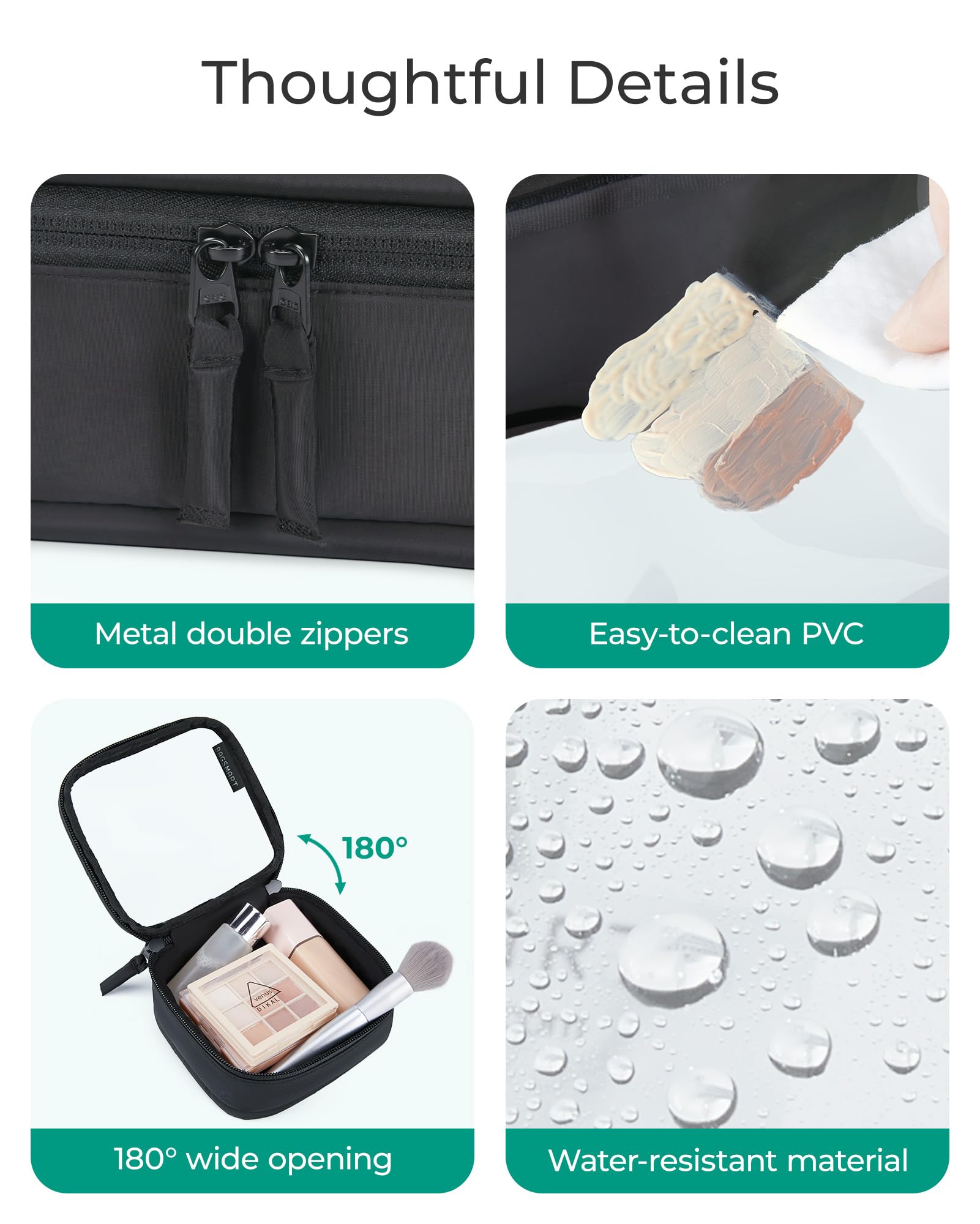 BAGSMART Transparent bag supports carry-on storage and quick security screening.