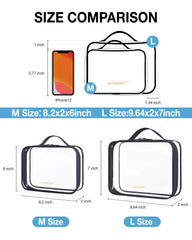 BAGSMART Clear Toiletry Bag side profile highlighting lightweight travel use