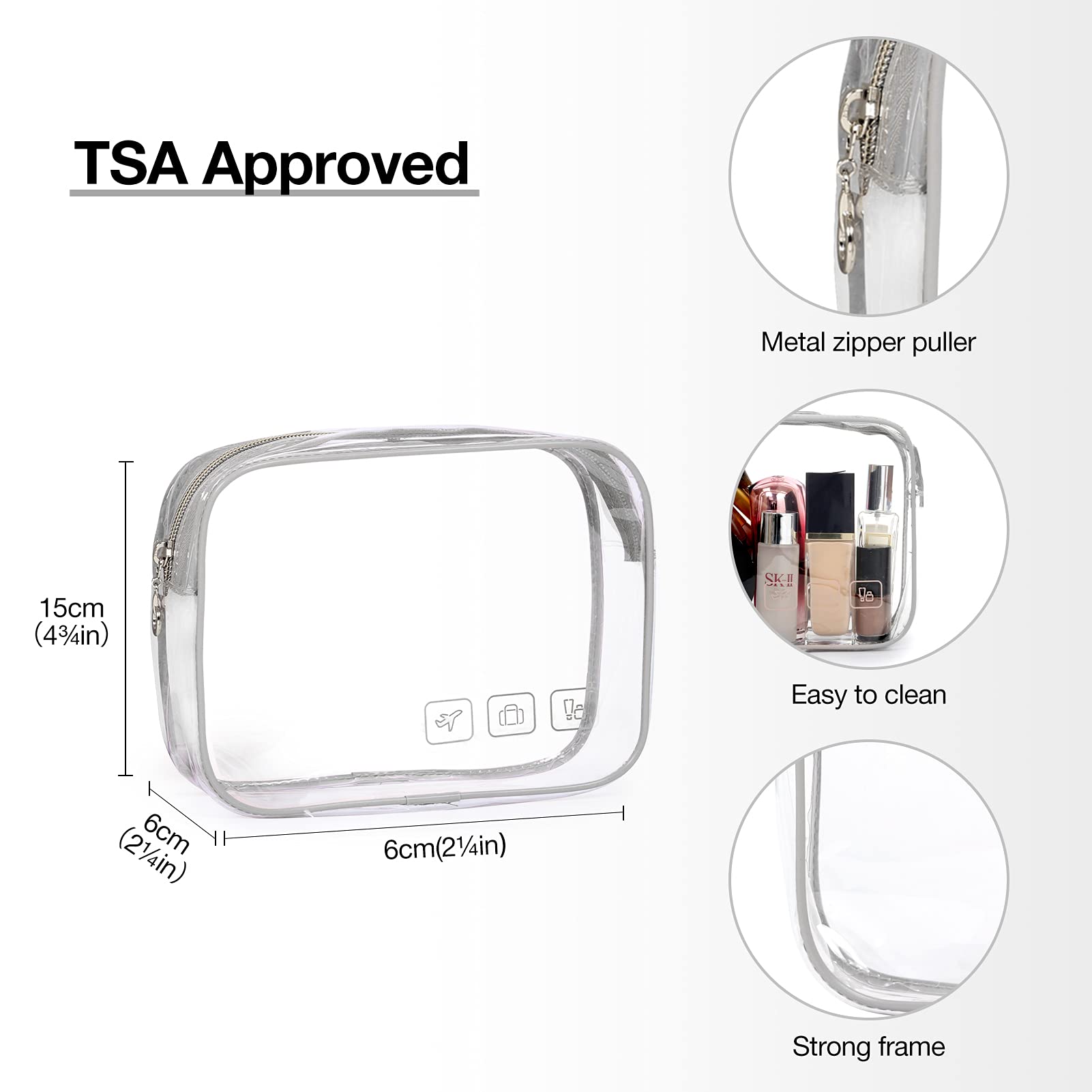BAGSMART compact-hanging toiletry bag ideal for overnight stays and gym showers.