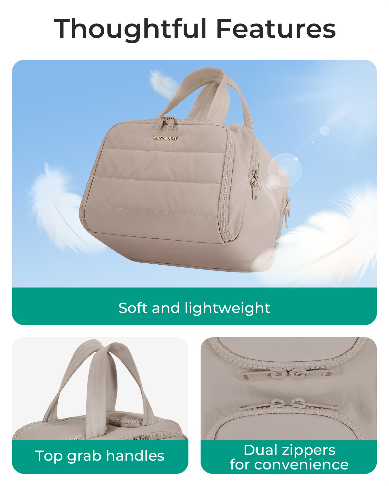 BAGSMART dry-wet separation design helps keep items clean during trips