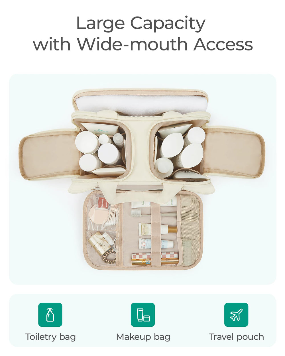 BAGSMART front pocket mesh pockets for quick access to small items