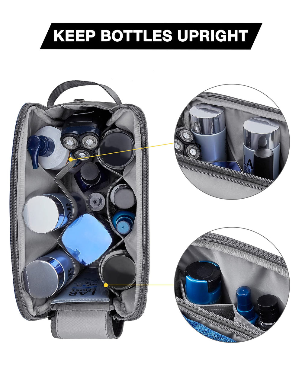 BAGSMART front waterproof pocket separates wet items for easy access.