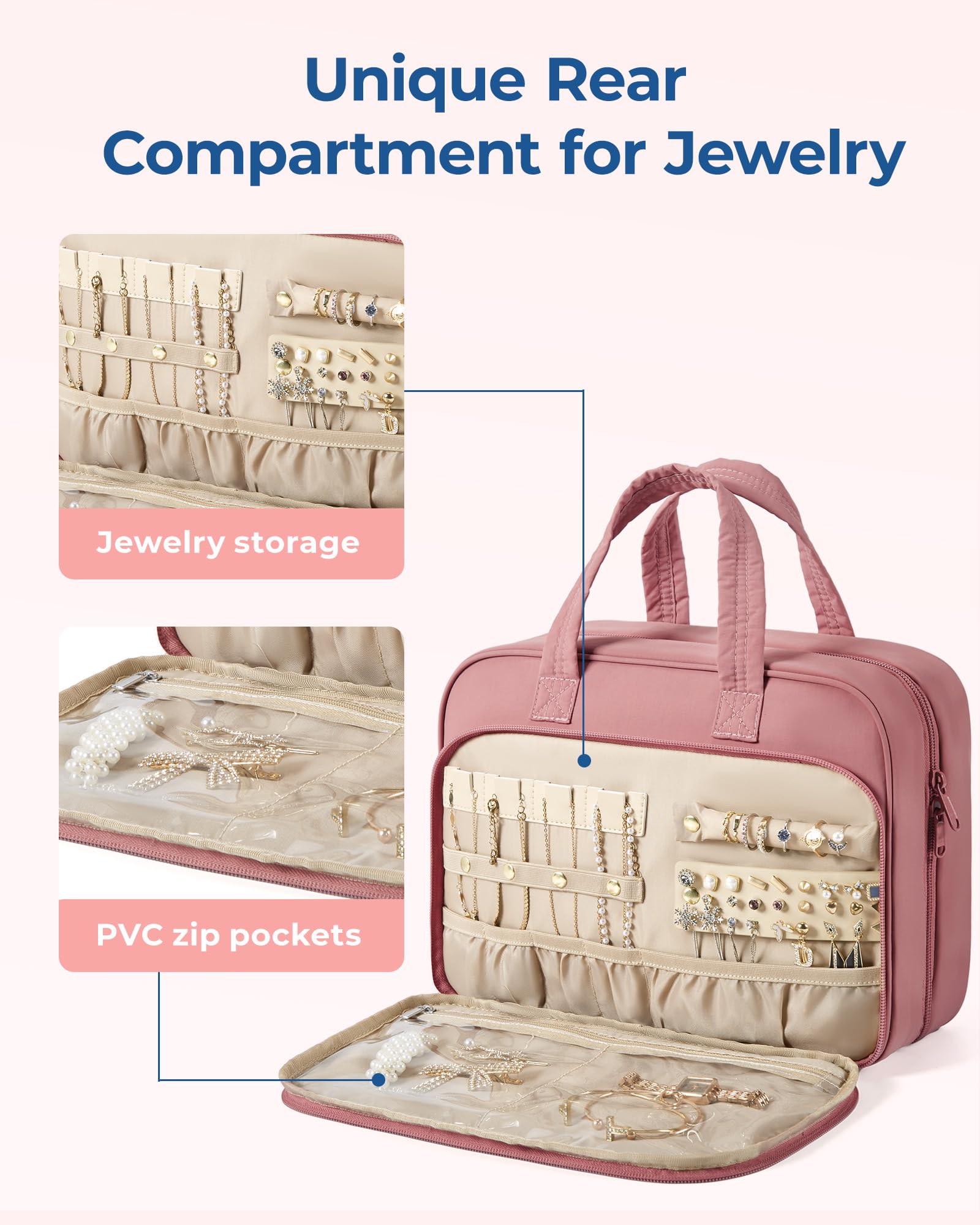 BAGSMART full-opening design allows quick access to contents