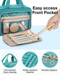 BAGSMART Interior elastic bottle pockets keep items upright and organized