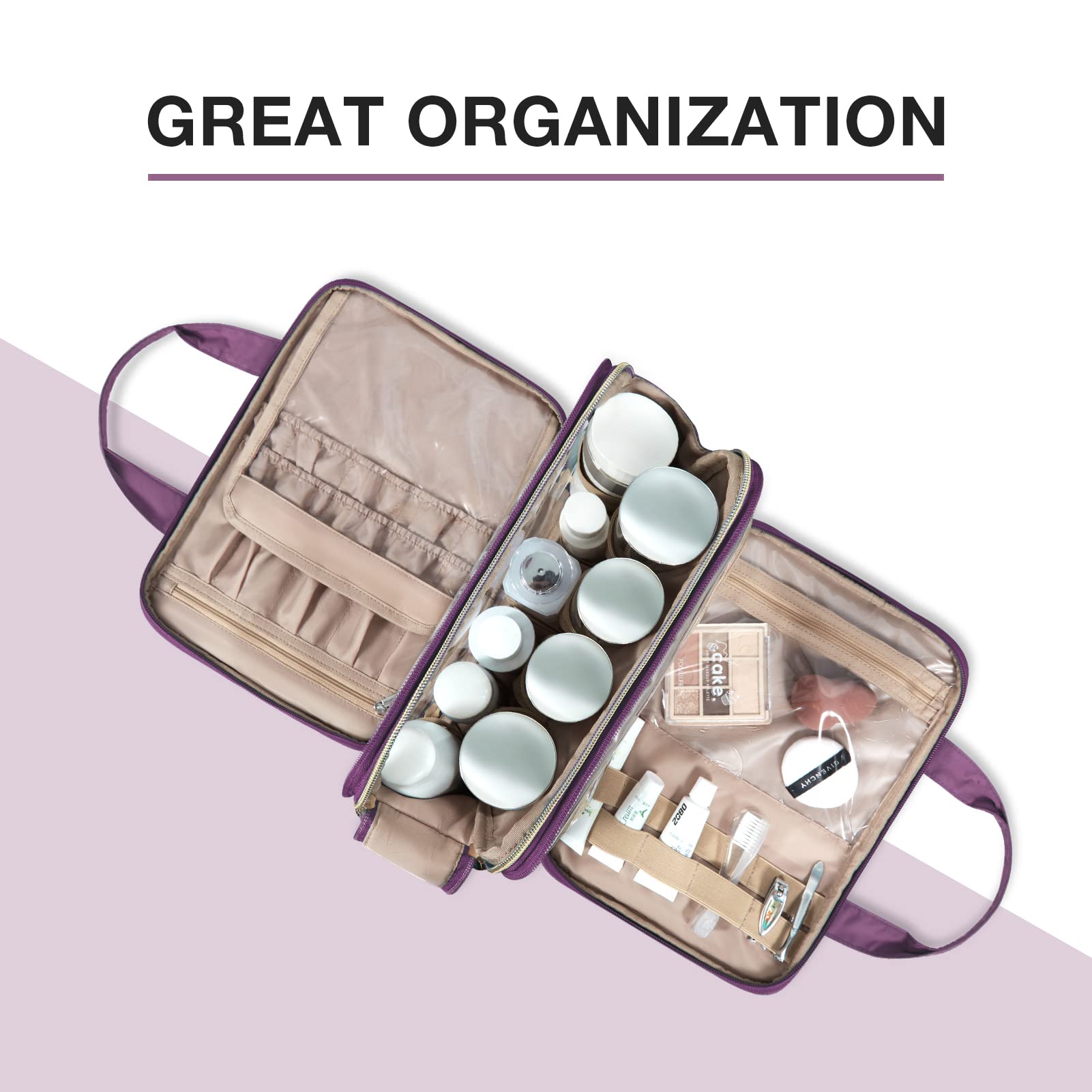 BAGSMART purple bag water-resistant material signals durable travel companion for spill-ready storage