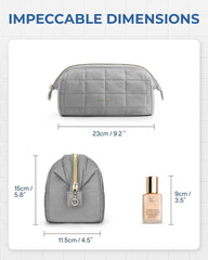 BAGSMART makeup bag interior pockets organize lipsticks and tools securely.