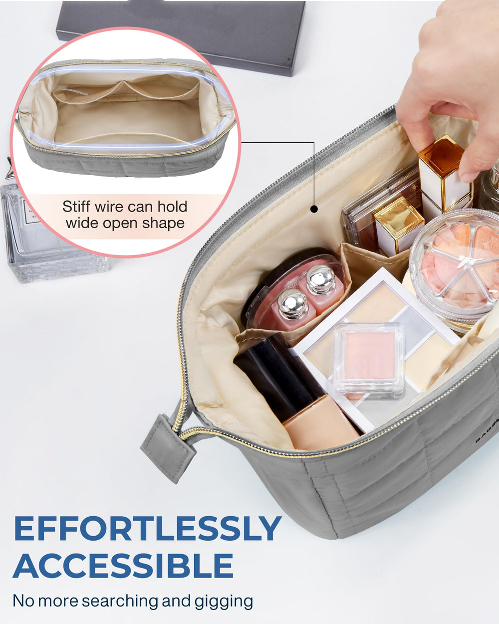 BAGSMART bag is multi-functional as travel pouch, purse organizer, or tech bag.