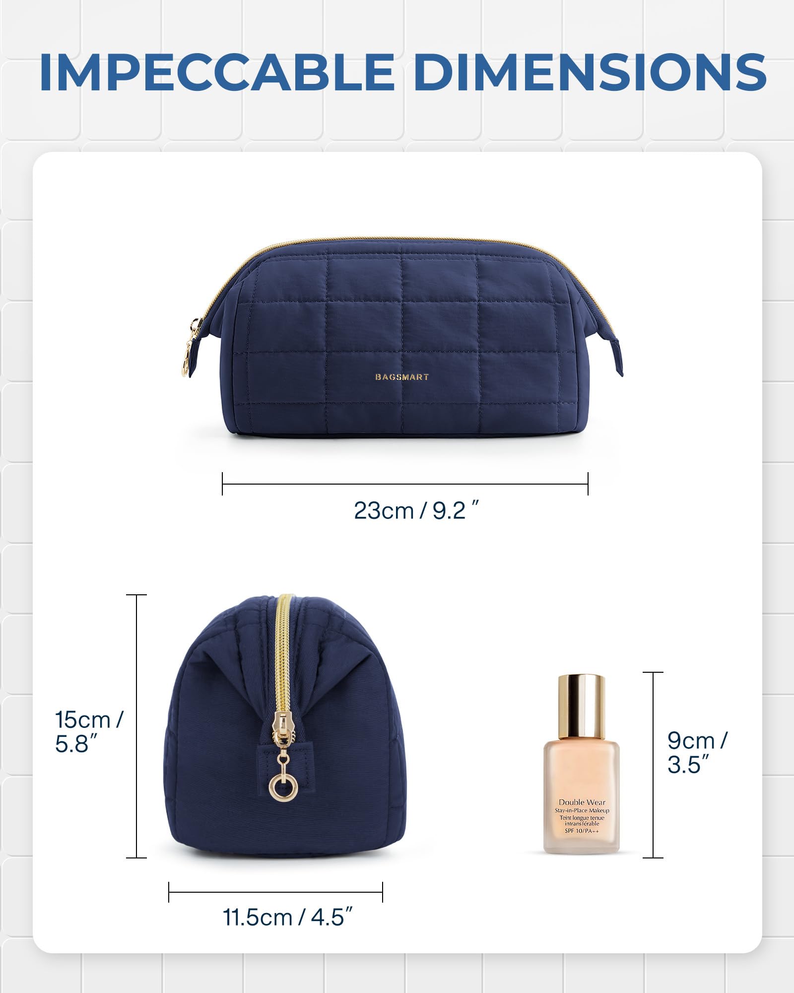 BAGSMART makeup bag multi-functional layout doubles as travel organizer.