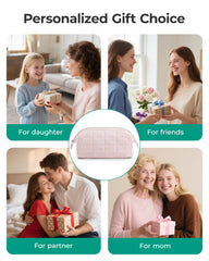 BAGSMART makeup bag with PVC liner protects brushes and spills.
