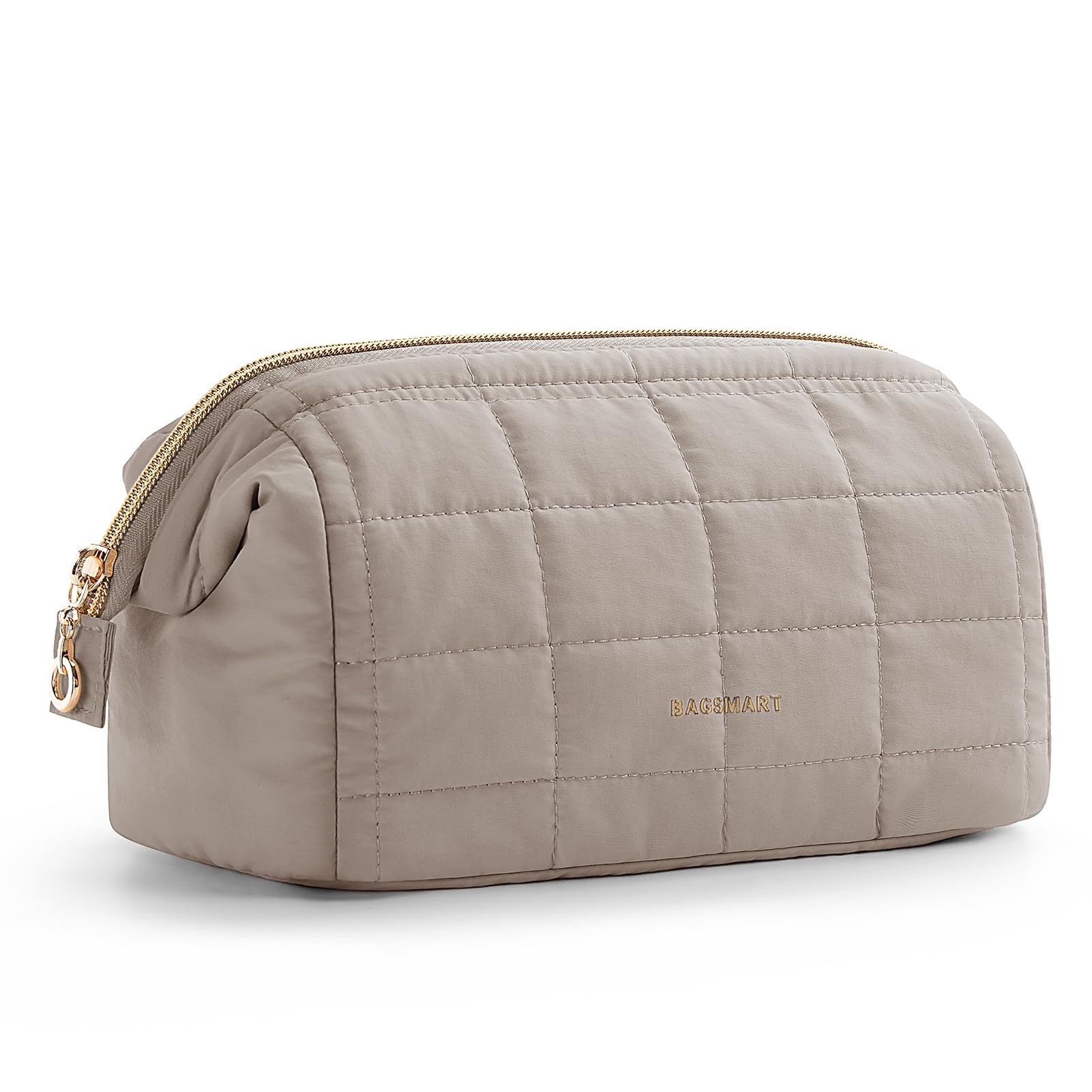 BagSmart makeup bag wide opening for easy access to essentials