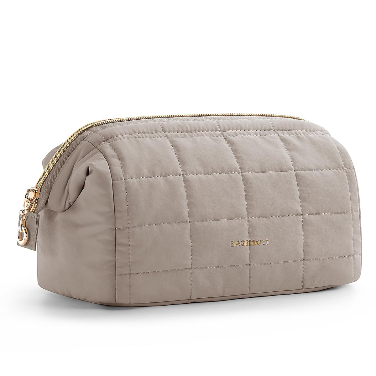 BagSmart makeup bag wide opening for easy access to essentials