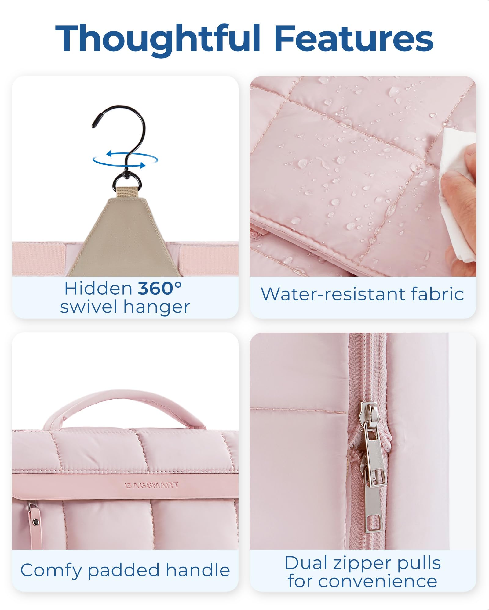 BAGSMART Multi-use bag supports travel, gym, and home organization.