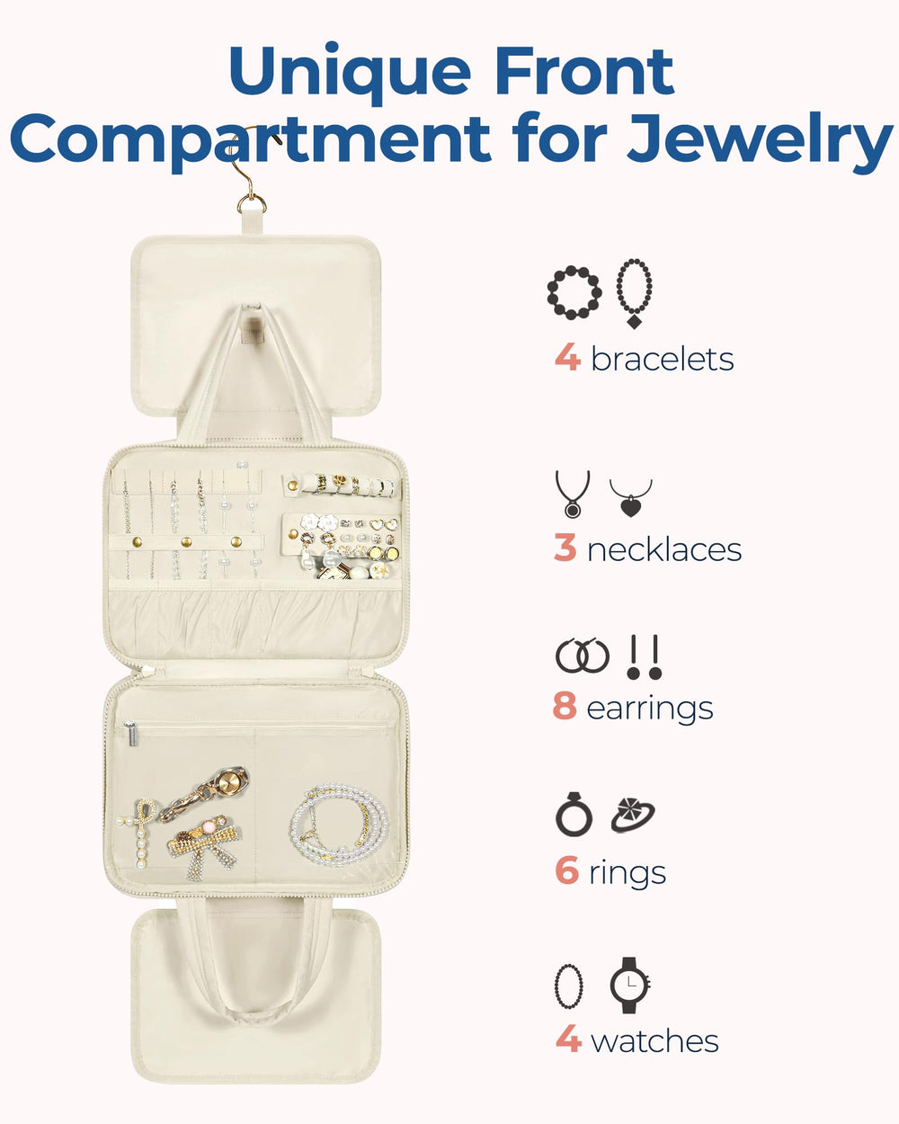 BAGSMART Puffy material detail highlights soft lightweight carry comfort