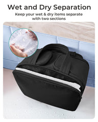 BAGSMART puffy bag uses soft Taslan fabric for luxurious travel feel