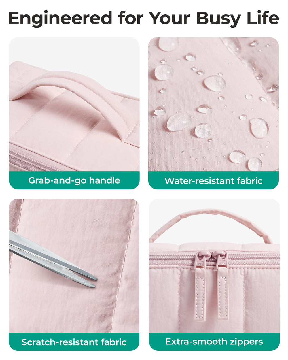 BAGSMART PVC hygienic pocket preserves cosmetics with clear visibility