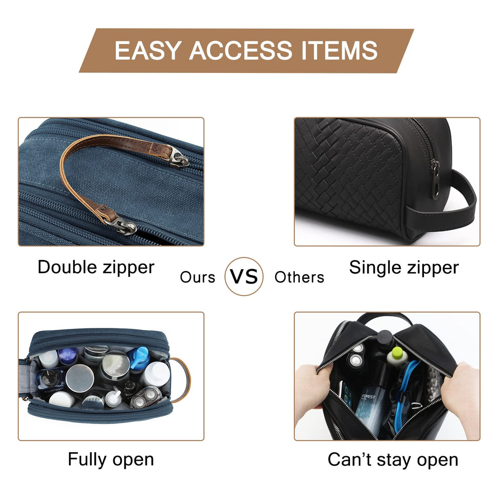 BAGSMART Toiletry Bag stacked compartments support organized skincare and perfume travel.