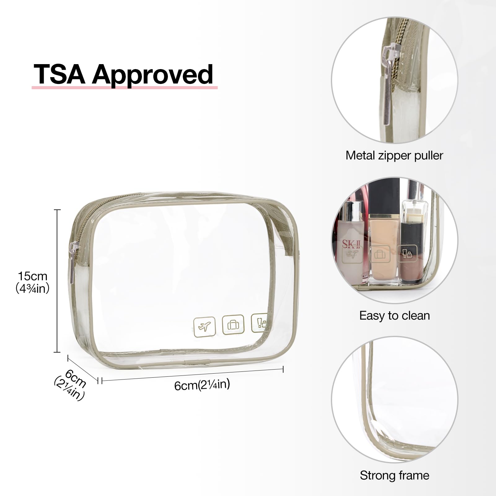 BAGSMART durable two-way zipper for quick access to items