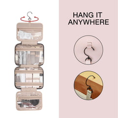 BAGSMART Toiletry Bag with elastic bottle straps keeps upright and organized