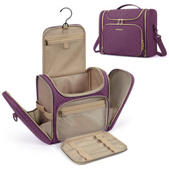 BAGSMART Toiletry Bag front PVC pocket for easy makeup access on the go