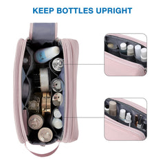 BAGSMART Toiletry Bag front waterproof pocket separates wet items for quick access