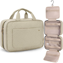 BAGSMART Toiletry Bag with hanging hook enables hands-free travel organization