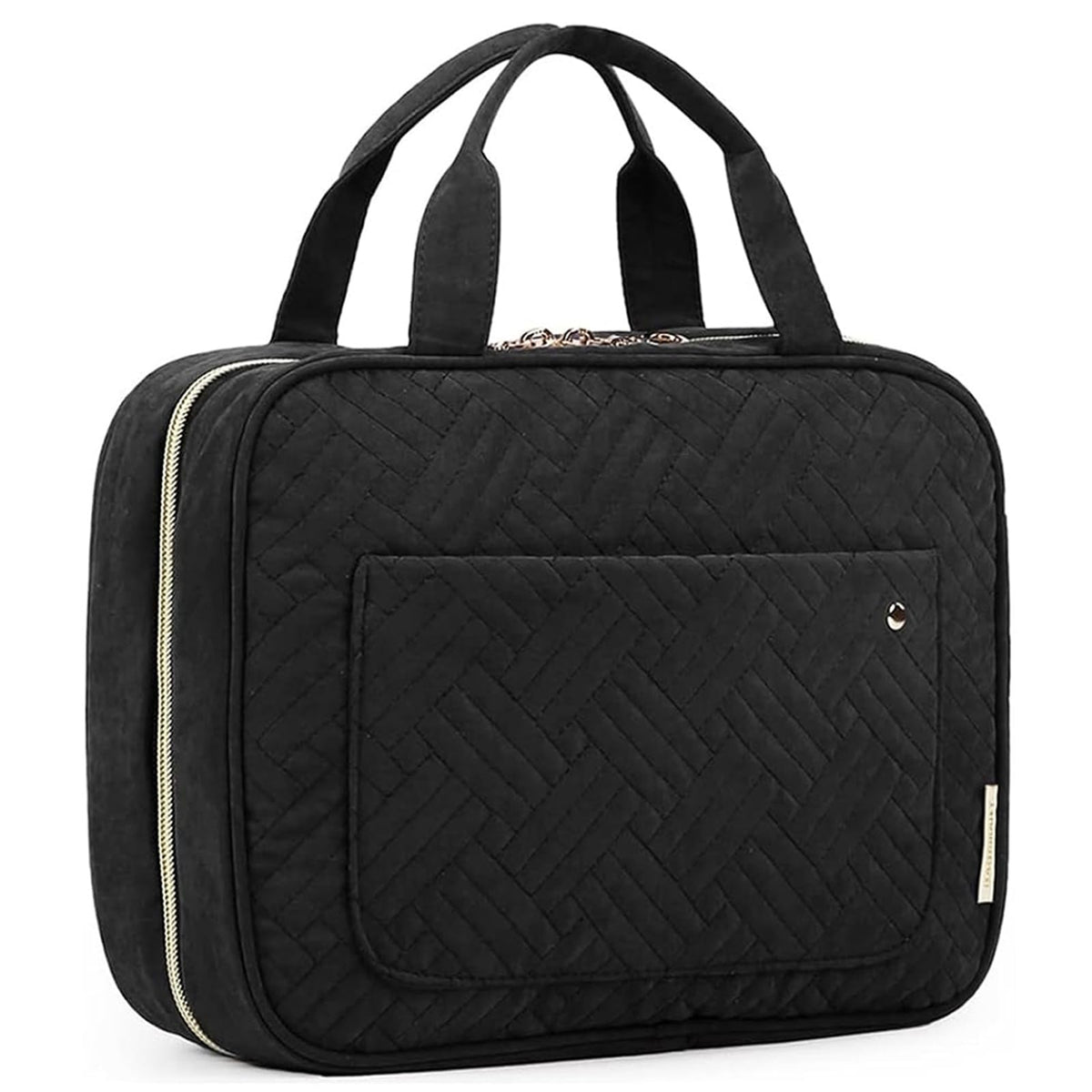 BAGSMART Toiletry Bag with Hanging Hook shows easy hotel room access.
