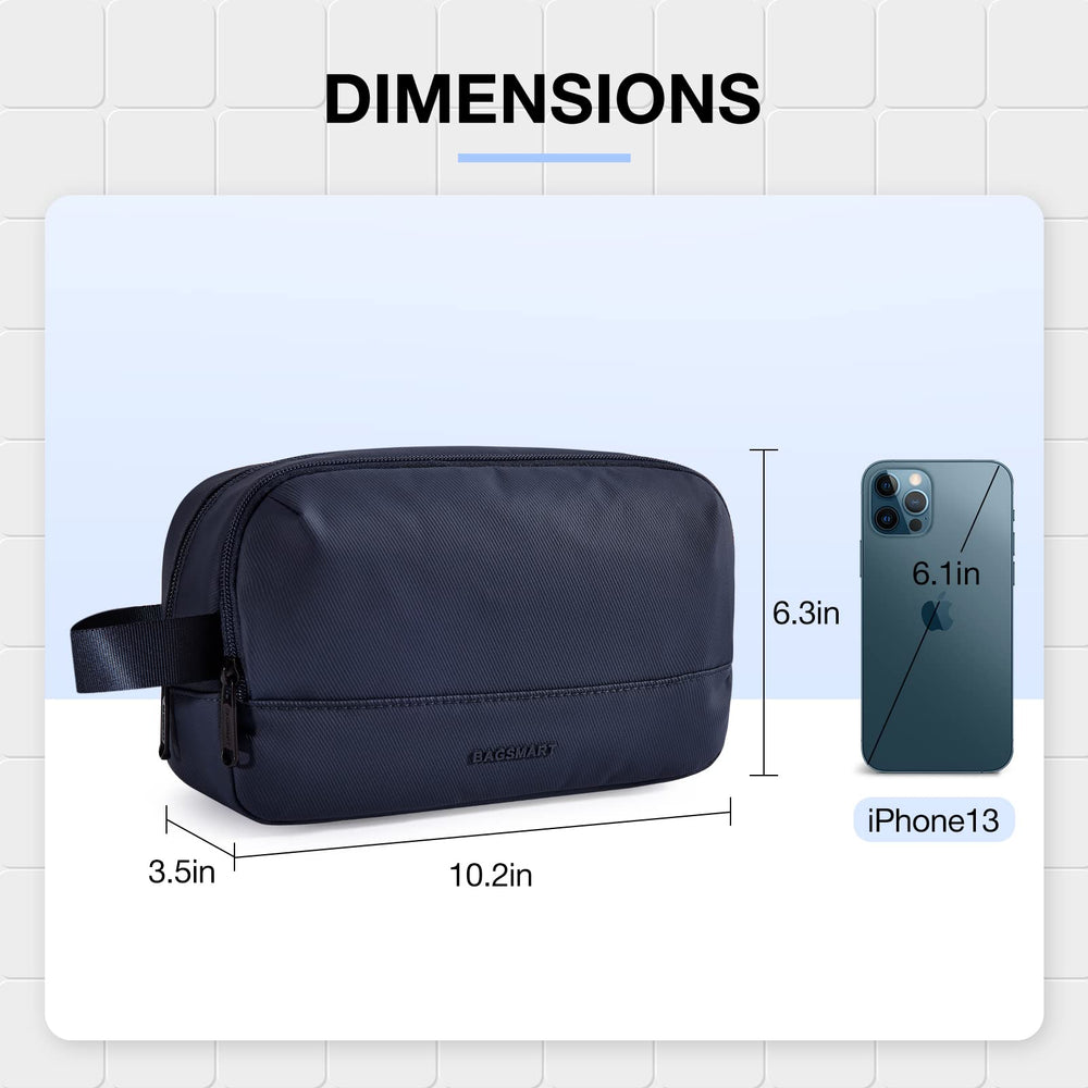 BAGSMART Toiletry Bag inside compartment neatly sorts items for quick access.