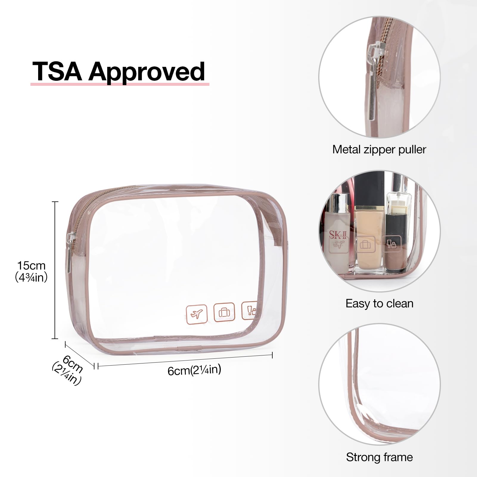 BAGSMART Toiletry Bag interior-elastic-bottles supports upright bottles and quick access