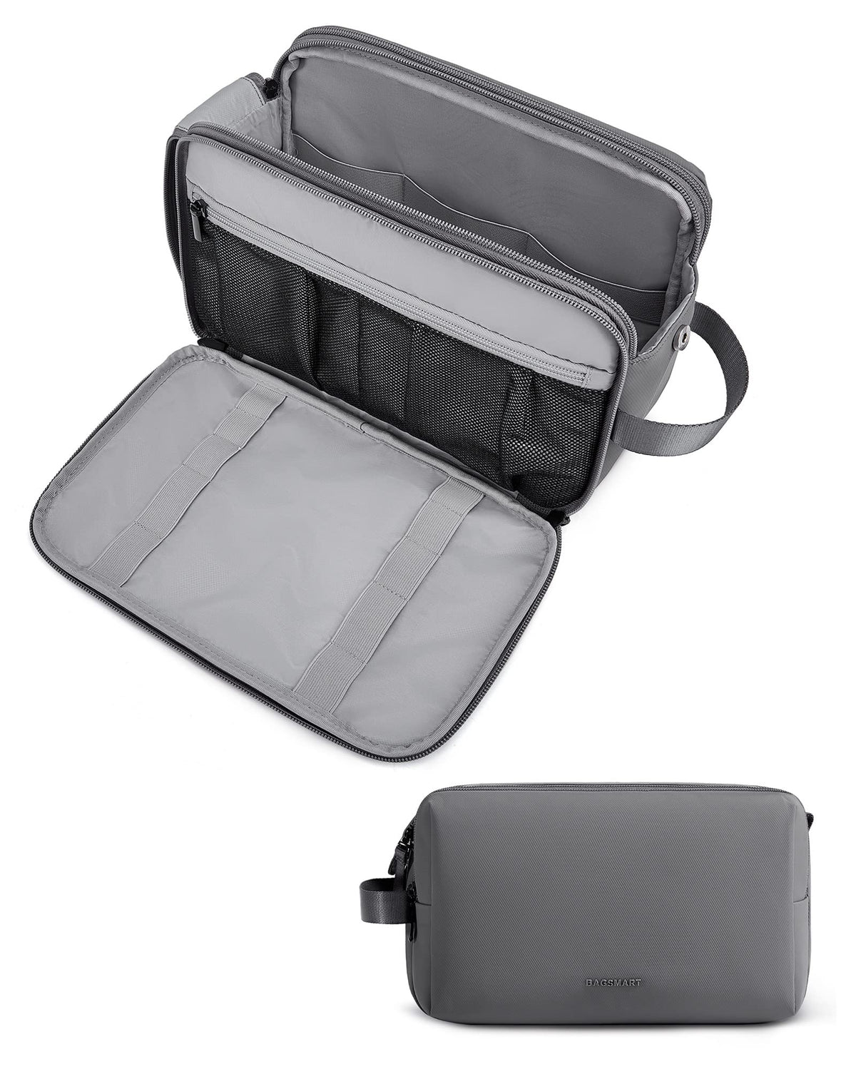 BAGSMART toiletry bag large capacity keeps essentials organized during family trips.