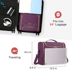 BAGSMART Toiletry Bag main large compartment keeps full-sized items organized