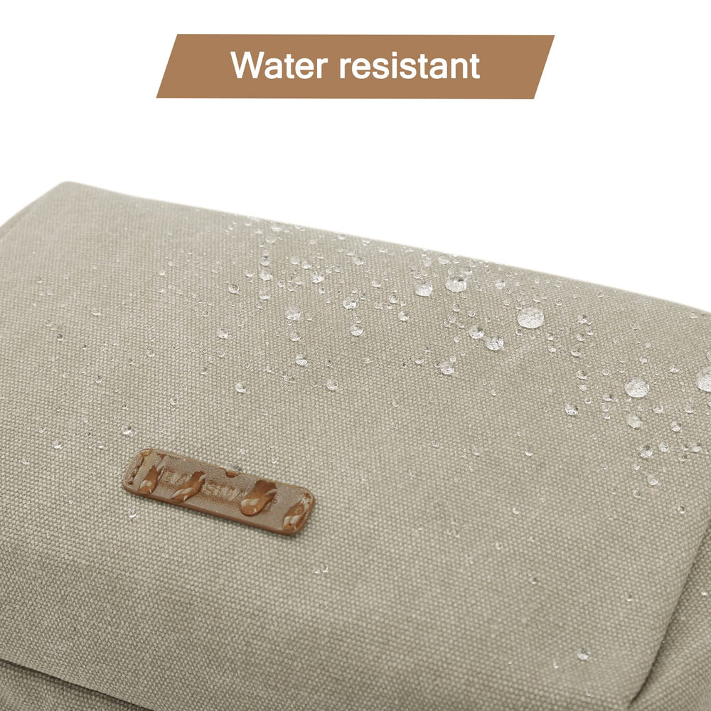 BAGSMART Toiletry Bag back pocket – waterproof PVC zipper for dry and wet items.