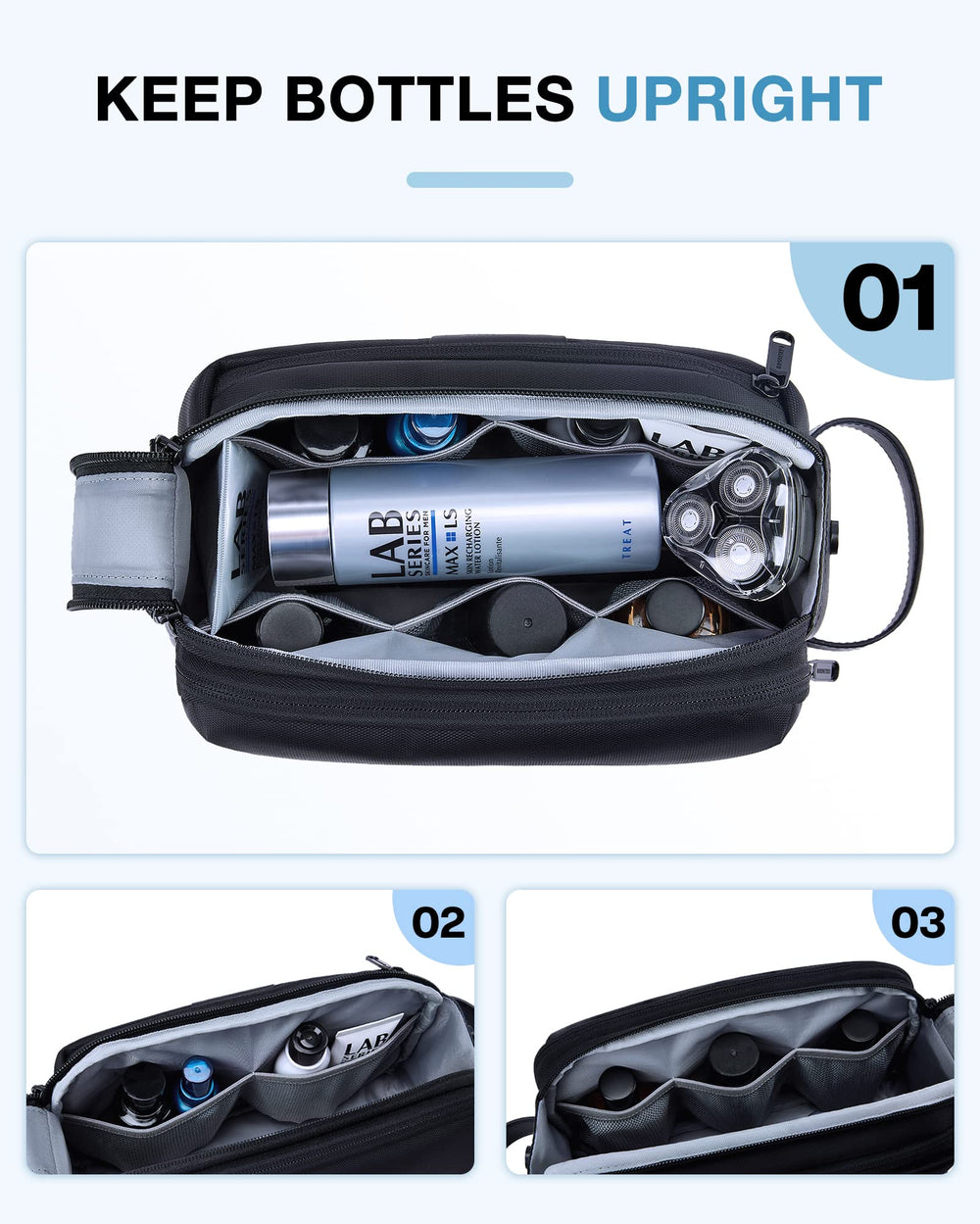 BAGSMART Toiletry Bag makes a versatile gift for men on travel and home use.