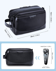 BAGSMART Toiletry Bag interior layout emphasizes upright bottle storage and elastic straps.