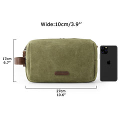 BAGSMART toiletry bag back view showing water-resistant pocket for damp items