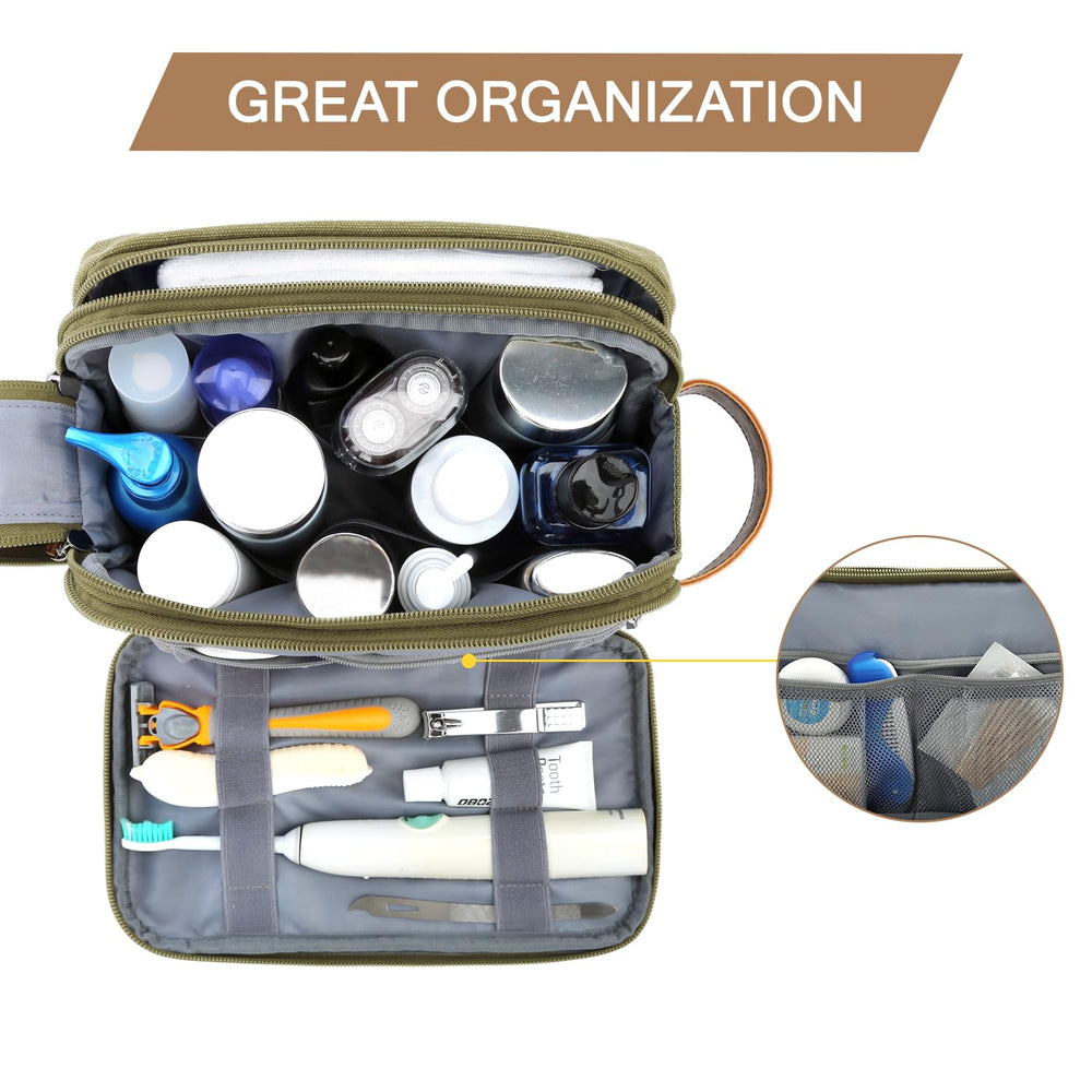 BAGSMART green medium bag open pocket with elastic bands and mesh compartments