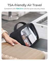 BAGSMART toiletry bag open 180 degrees for easy access to items