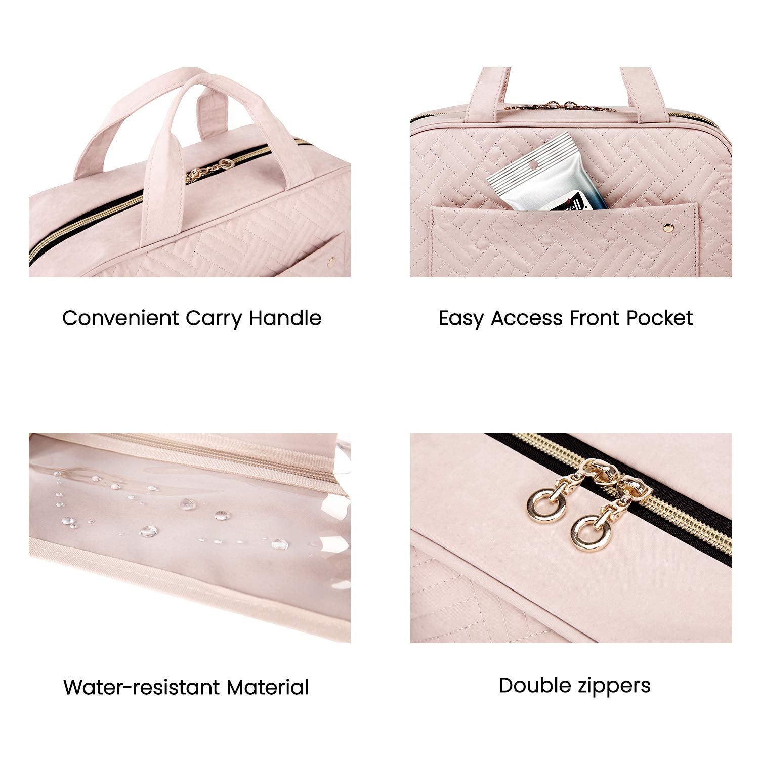 BAGSMART large toiletry bag suited for overnight trips and gym use.