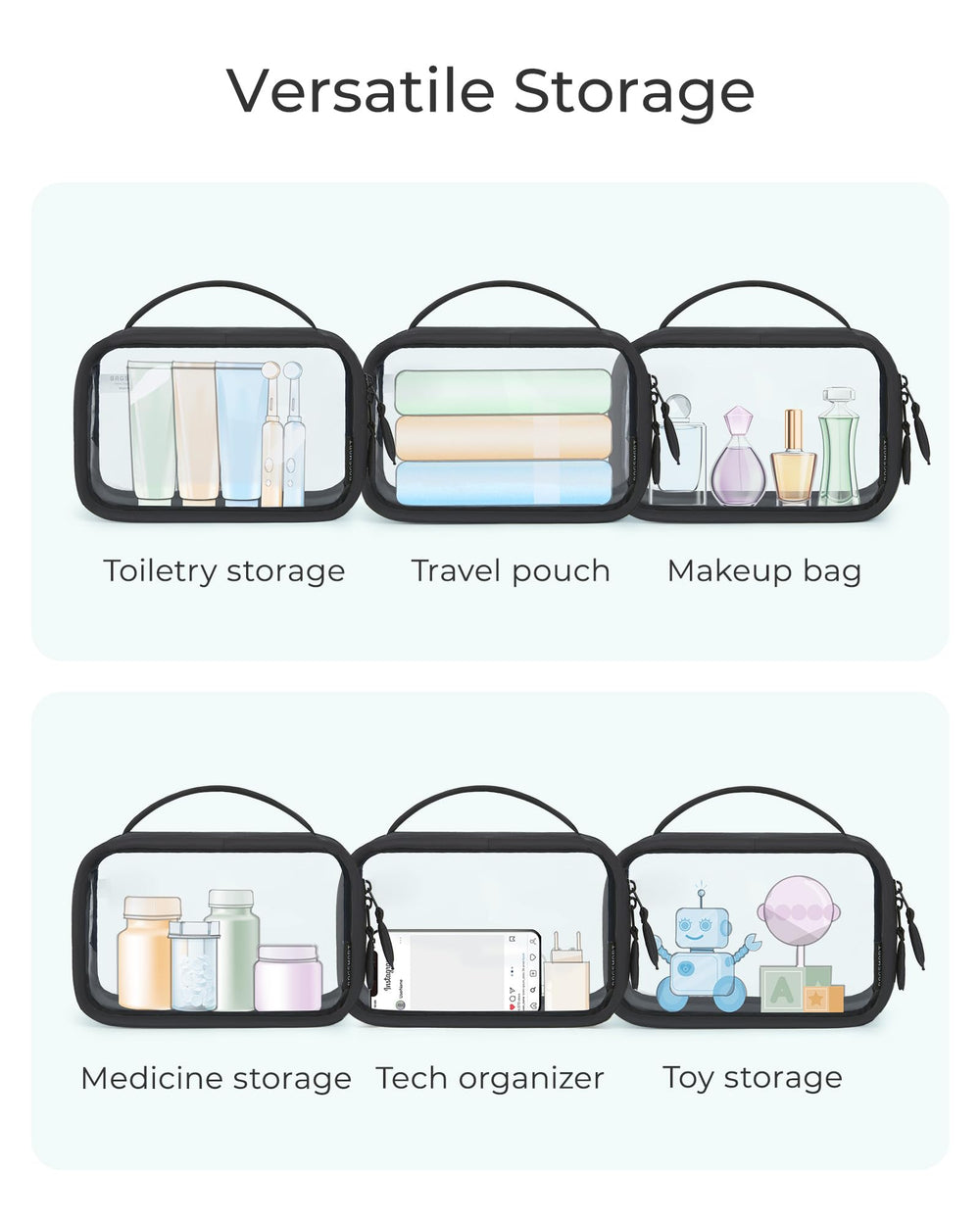 BAGSMART reinforced-seams and water-resistant material provide durable travel protection