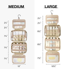 BAGSMART Toiletry Bag Swivel Hook demonstrates versatile hanging options for compact bathrooms