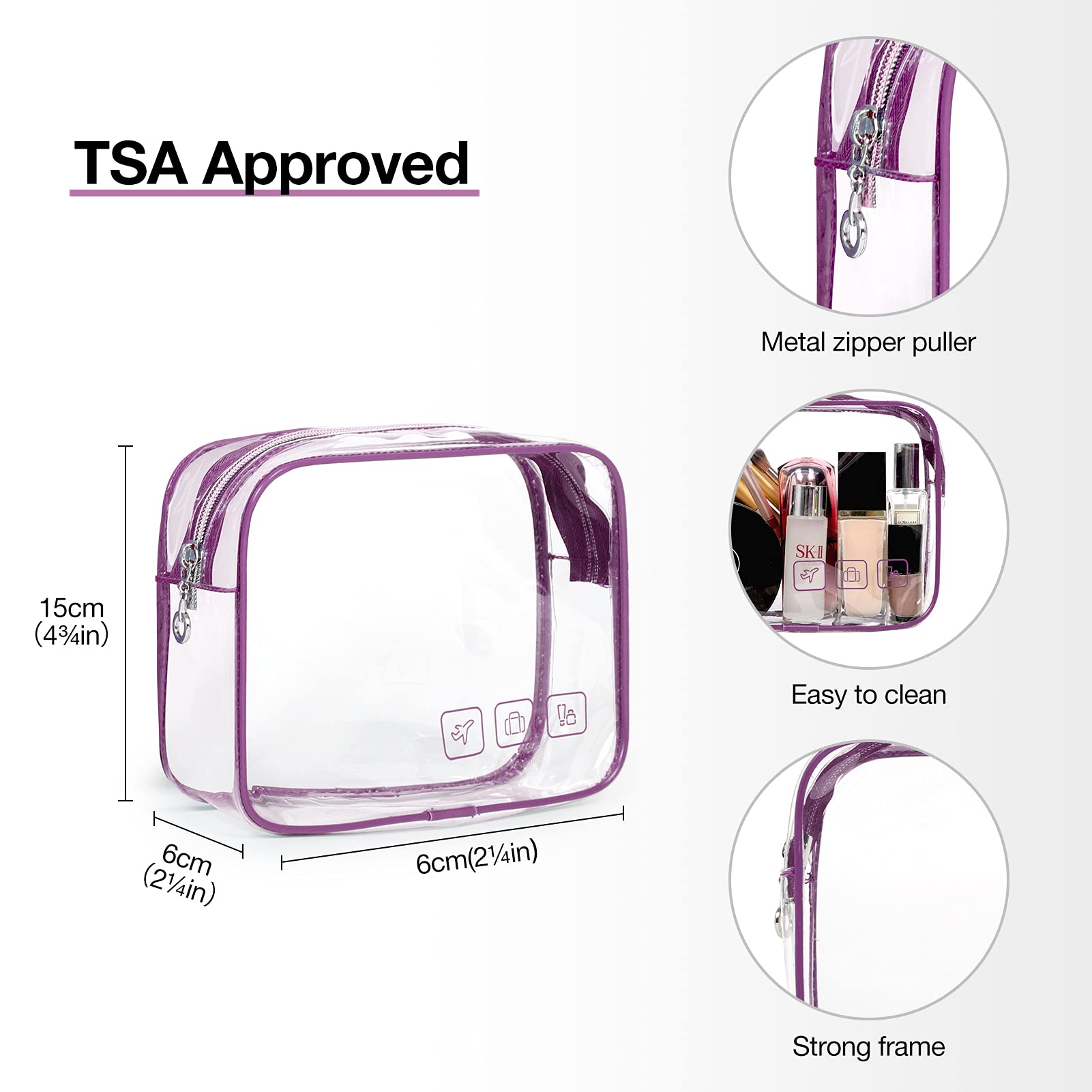 BAGSMART transparent TSA bag highlights quick security clearance for travelers
