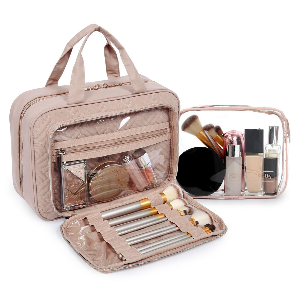 BAGSMART transparent TSA bag keeps full-sized items visible and organized.