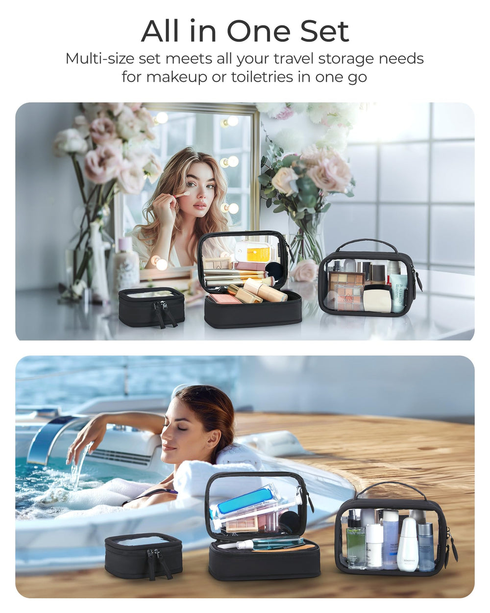 BAGSMART versatile bag serving as makeup, medicine, or snack bag