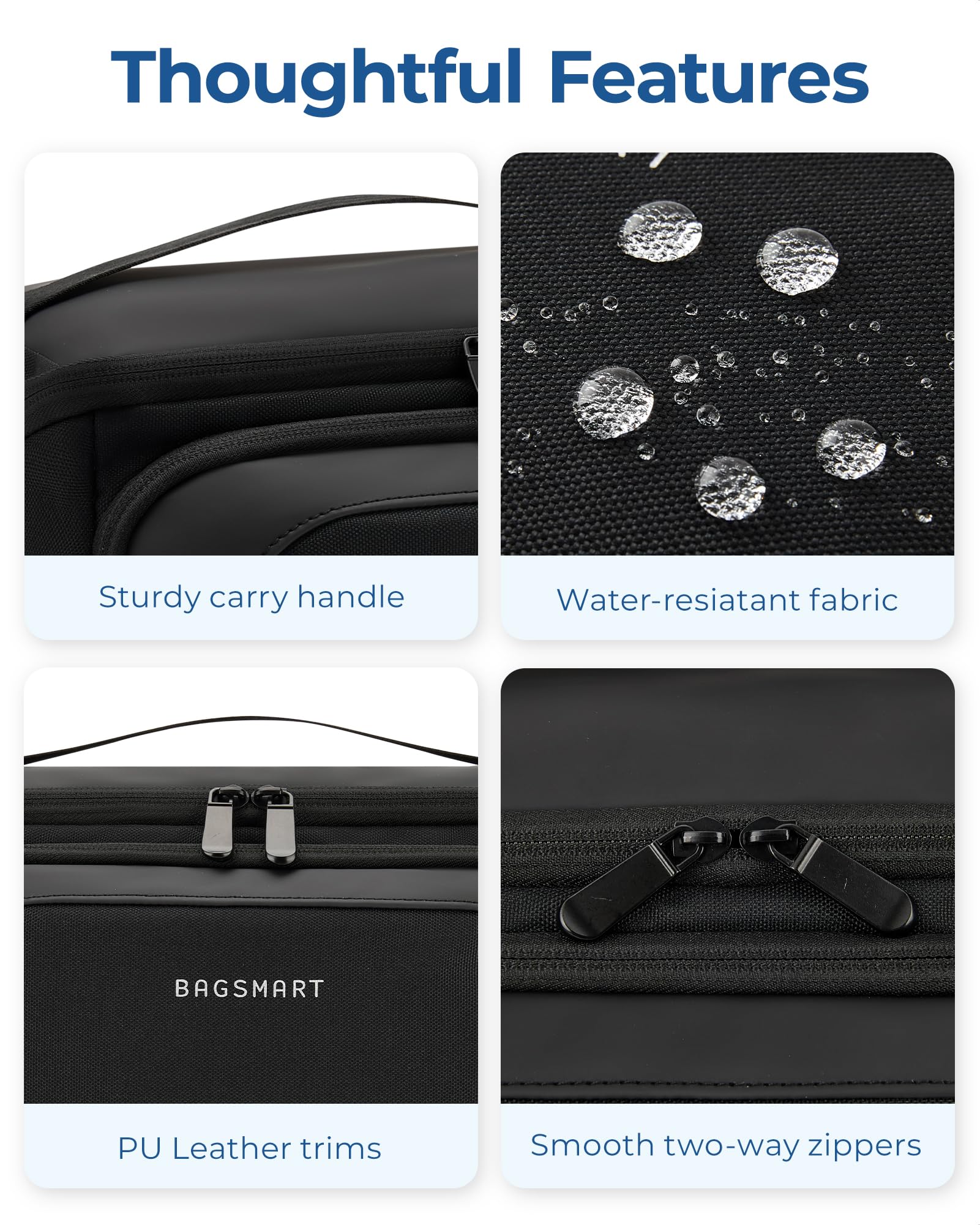 BAGSMART Travel Bag Versatile Uses suits cosmetics and skincare on trips