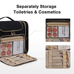 BAGSMART Toiletry Bag water-resistant peach-skin material close-up for durability