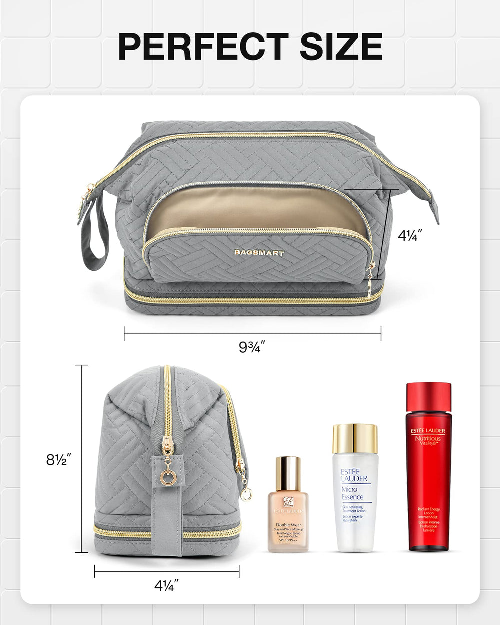 BAGSMART water-resistant polyester shell with padded structure protects items