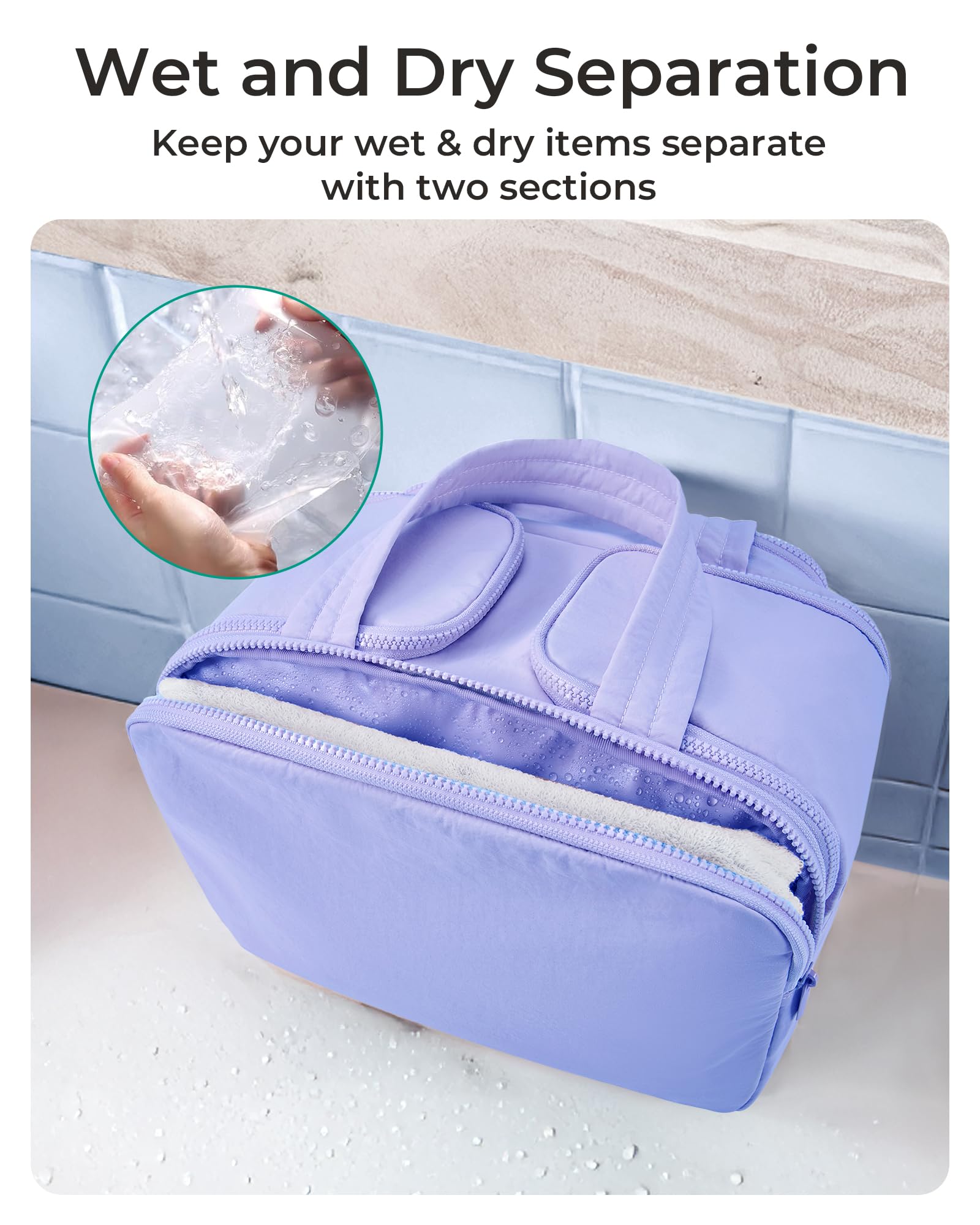 BagSmart travel toiletry bag four compartments keeps items organized during travel