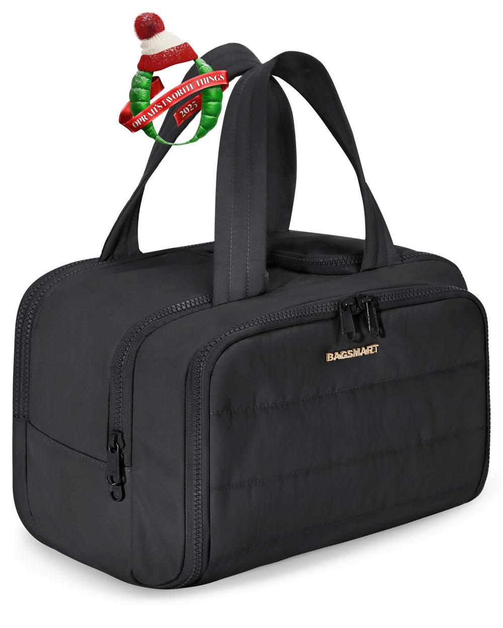 BAGSMART travel toiletry bag full opening enables quick access
