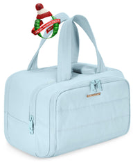 BAGSMART travel toiletry bag with full opening enables quick access to essentials.