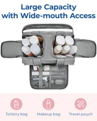 BAGSMART Travel Toiletry Bag with handle for easy portability on trips.