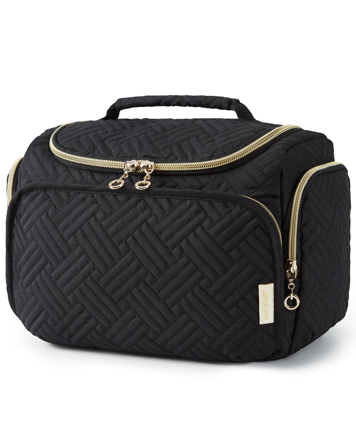BAGSMART travel toiletry bag large open front view for easy cosmetics access and portability